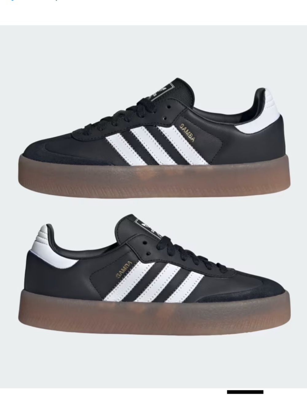 Adidas Platform Samba (Sambae) in Black